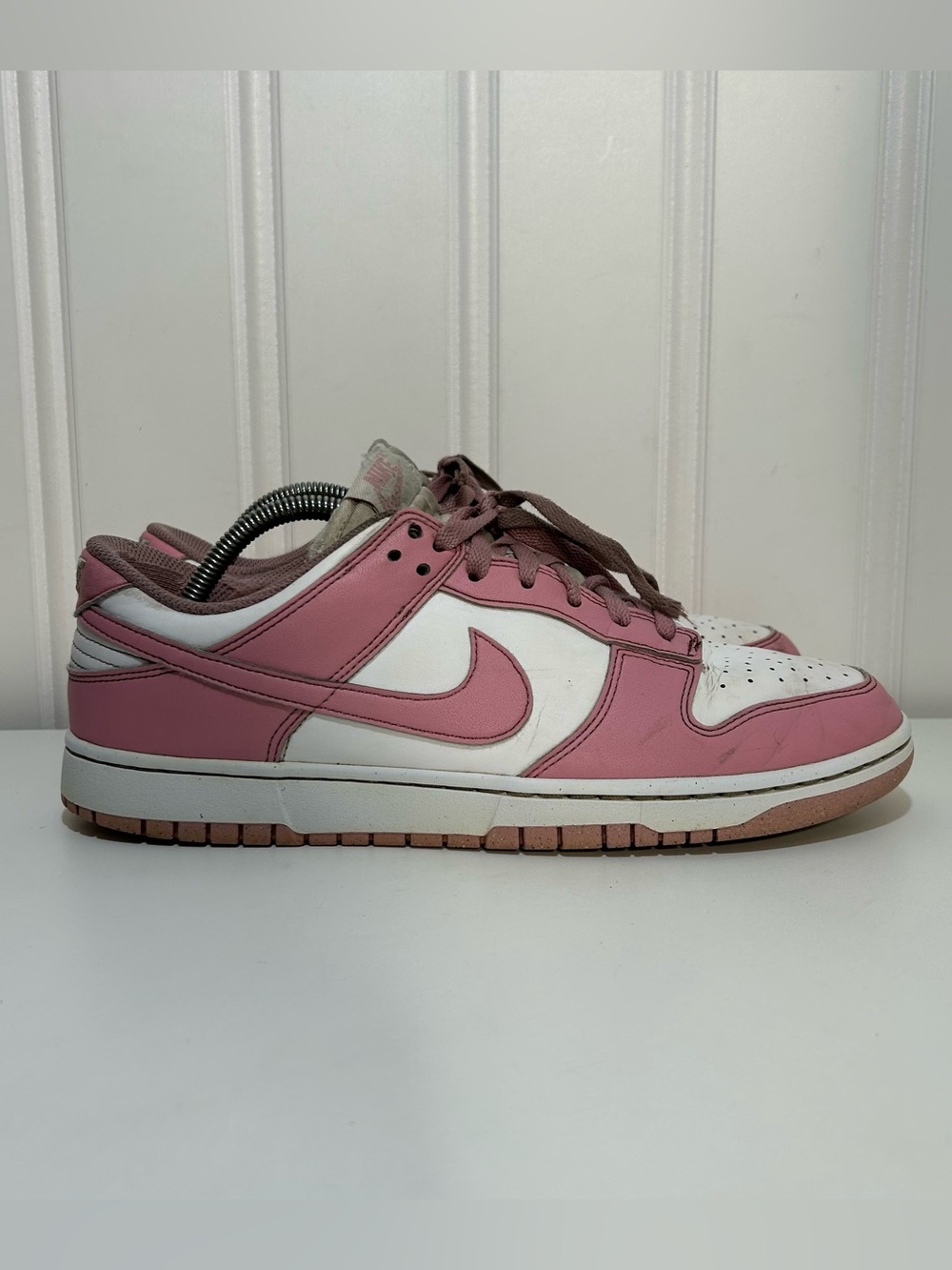 Nike dunk low next nature elemental pink white lace leather mens 10.5 women’s 12